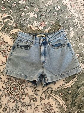 PacSun Light Wash High-Rise Denim Shorts